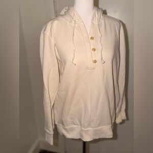 Eddie Bauer Cream Hooded Women's Sweater